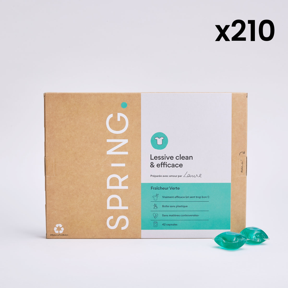 Capsules de lessive - Fraîcheur Verte (x210)