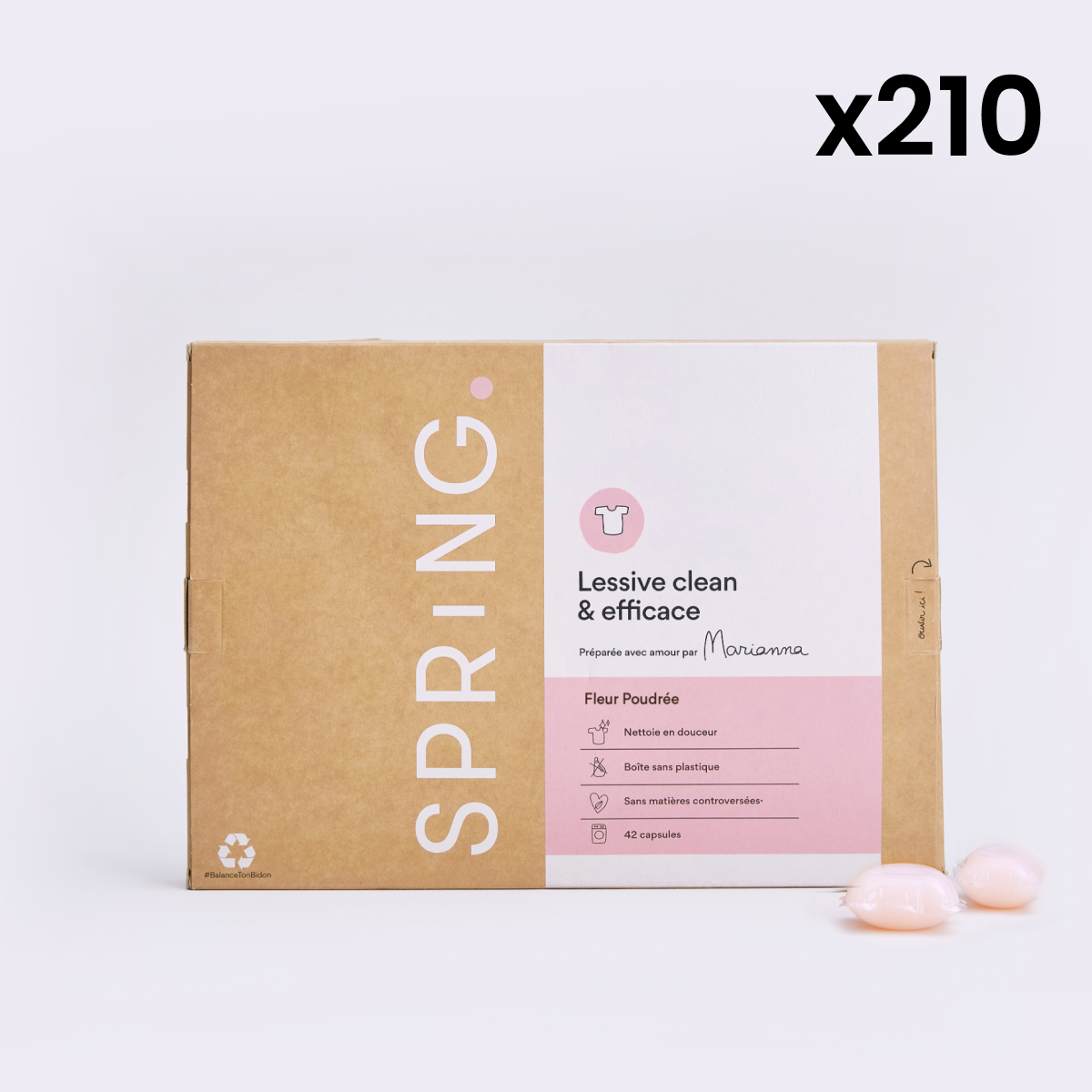 Capsules de lessive - Fleur Poudrée (x210)