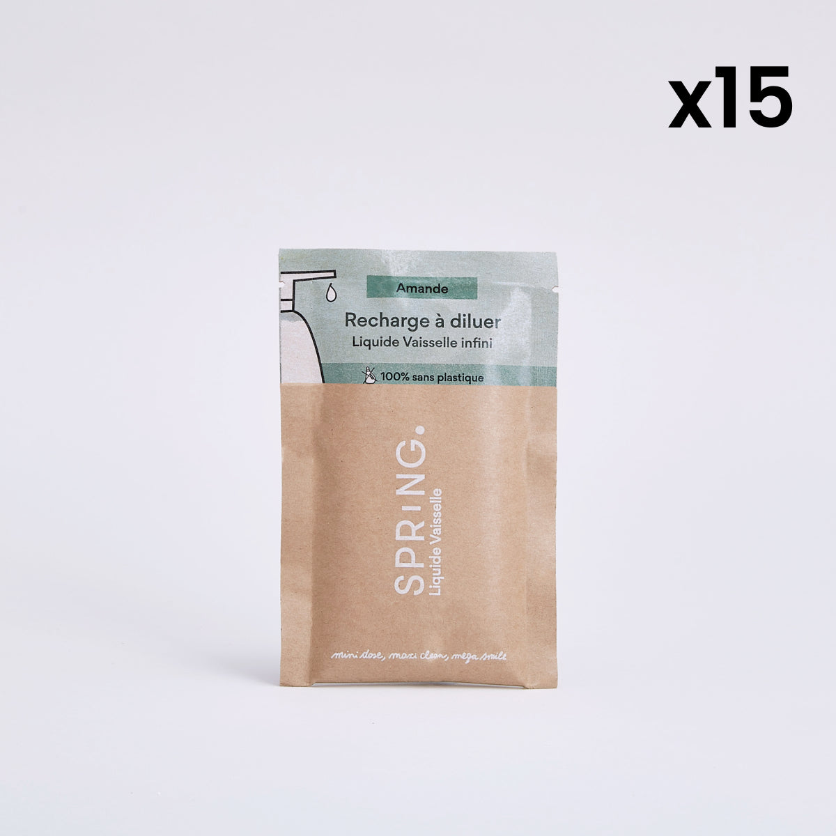 Liquide vaisselle rechargeable Amande - Recharges (x15)