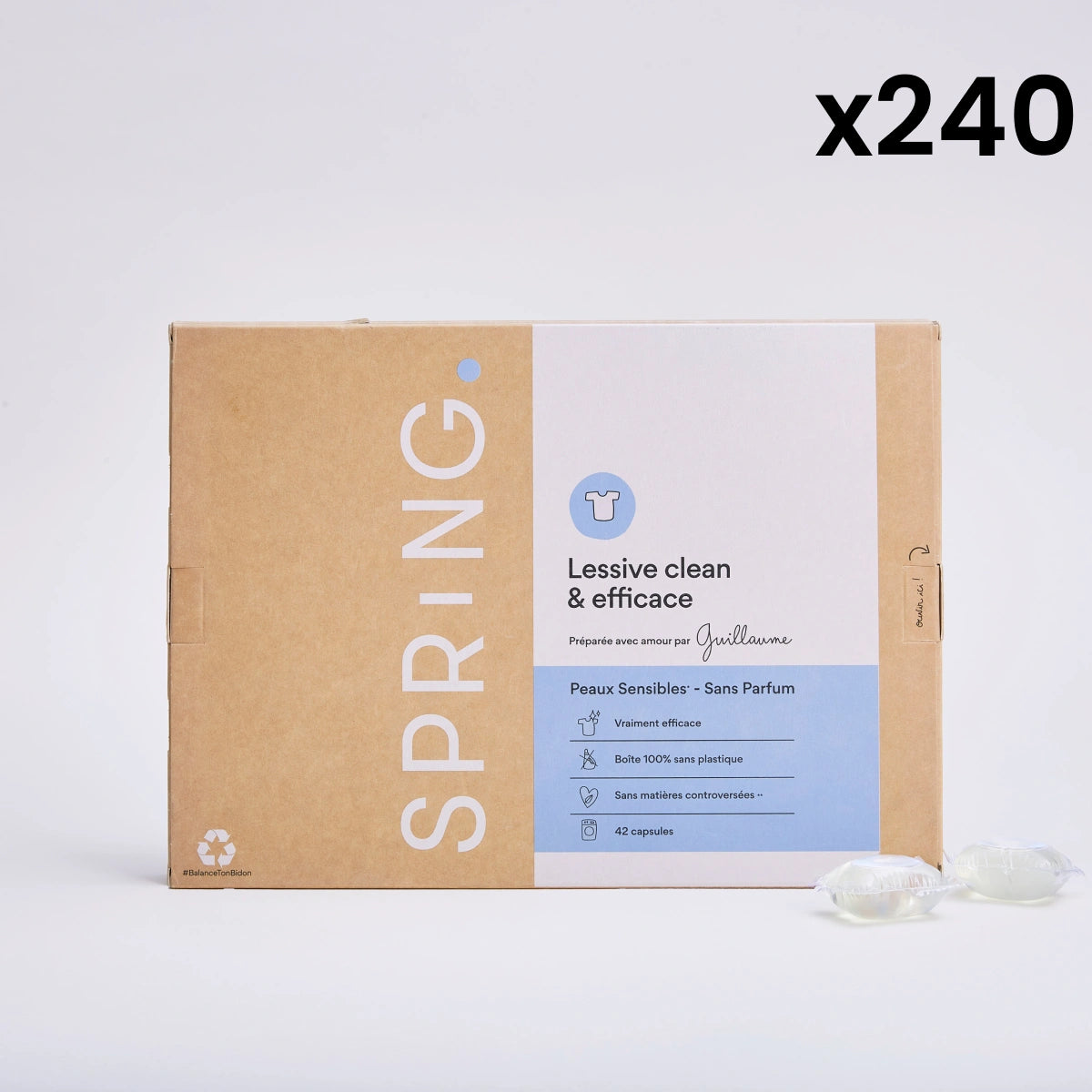 Capsules de lessive - Sans parfum (x240)